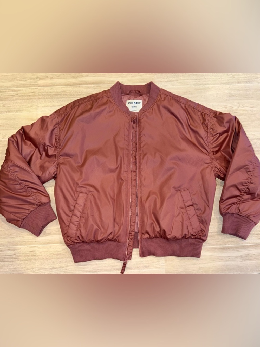 Girls Satin Bomber Jacket - Mauve - size XL (14-16) - ✽ SOLD OUT ONLINE ✽ - Picture 2 of 12